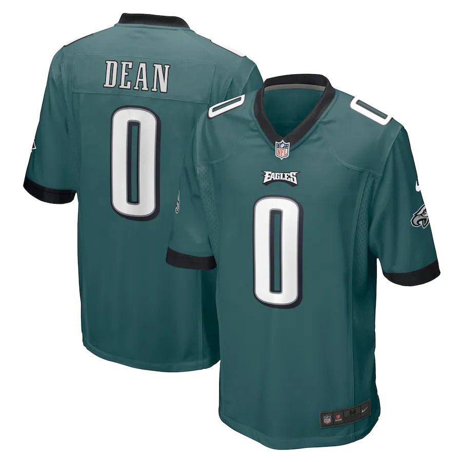 Men Philadelphia Eagles 0 Nakobe Dean Nike Green 2022 NFL Draft Pick Player Game Jersey